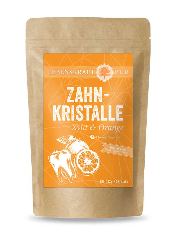 Lebenskraftpur Zahnkristalle Orange
